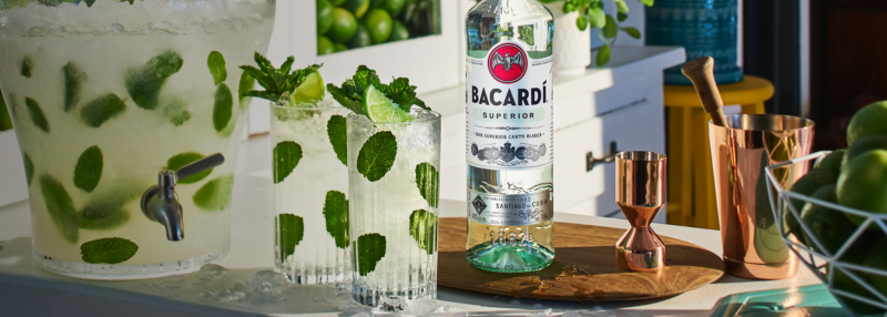Mojito rum cocktail